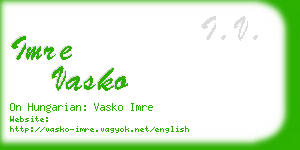 imre vasko business card